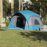vidaXL Cort de familie pentru 6 persoane, albastru, impermeabil vidaXL Cort de familie pentru 6 persoane, albastru, impermeabil