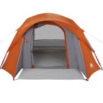 vidaXL Cabină cort de camping 4 persoane gri și portocaliu impermeabil vidaXL Cabină cort de camping 4 persoane gri și portocaliu impermeabil