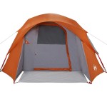 vidaXL Cabină cort de camping 4 persoane gri și portocaliu impermeabil vidaXL Cabină cort de camping 4 persoane gri și portocaliu impermeabil