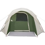 vidaXL Cort de familie pentru 6 persoane, verde, impermeabil vidaXL Cort de familie pentru 6 persoane, verde, impermeabil