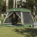 vidaXL Cort de familie pentru 6 persoane, verde, impermeabil vidaXL Cort de familie pentru 6 persoane, verde, impermeabil