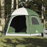 vidaXL Cort de familie Igloo pentru 6 persoane, verde rezistent la apă