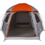 vidaXL Cort familie Igloo pentru 6 persoane gri/portocaliu impermeabil