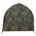 vidaXL Cort de familie tunel pentru 6 persoane, camuflaj, impermeabil