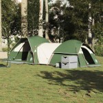 vidaXL Cort de camping pentru 5 persoane, verde, impermeabil