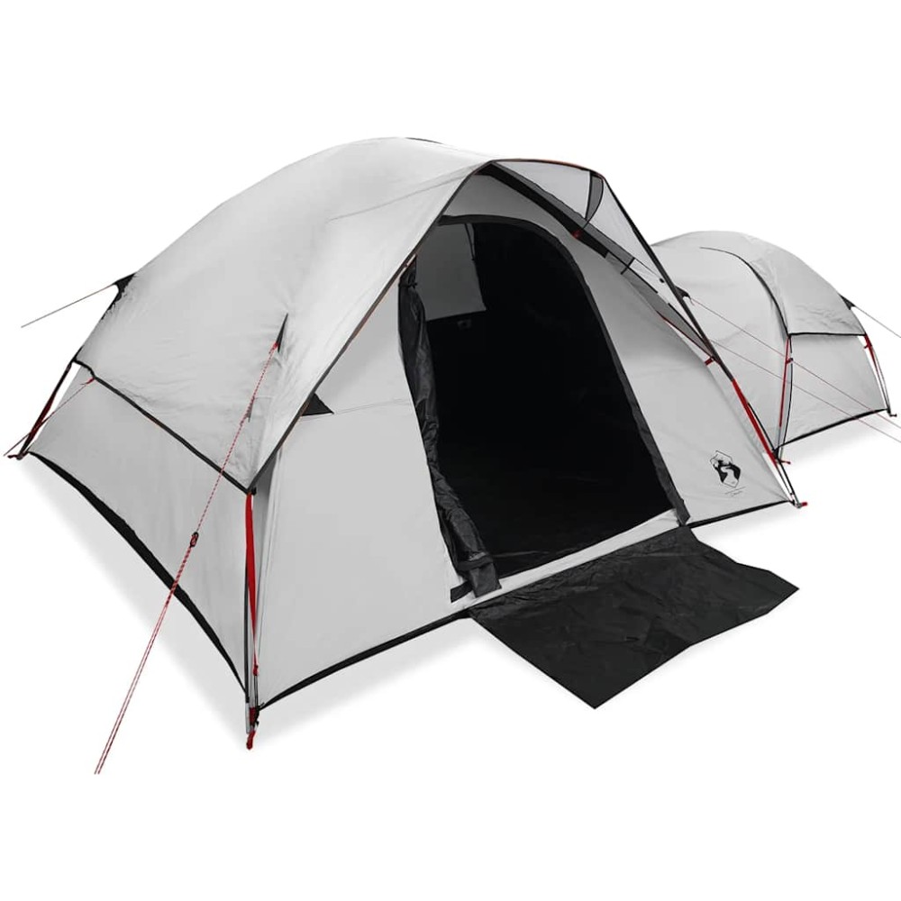 vidaXL Cort camping, 5 persoane, alb, țesătură opacă, impermeabil