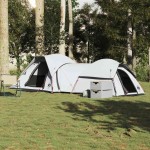 vidaXL Cort camping, 5 persoane, alb, țesătură opacă, impermeabil vidaXL Cort camping, 5 persoane, alb, țesătură opacă, impermeabil