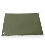 vidaXL Prelată de camping, verde măsliniu, 306x306 cm, impermeabilă