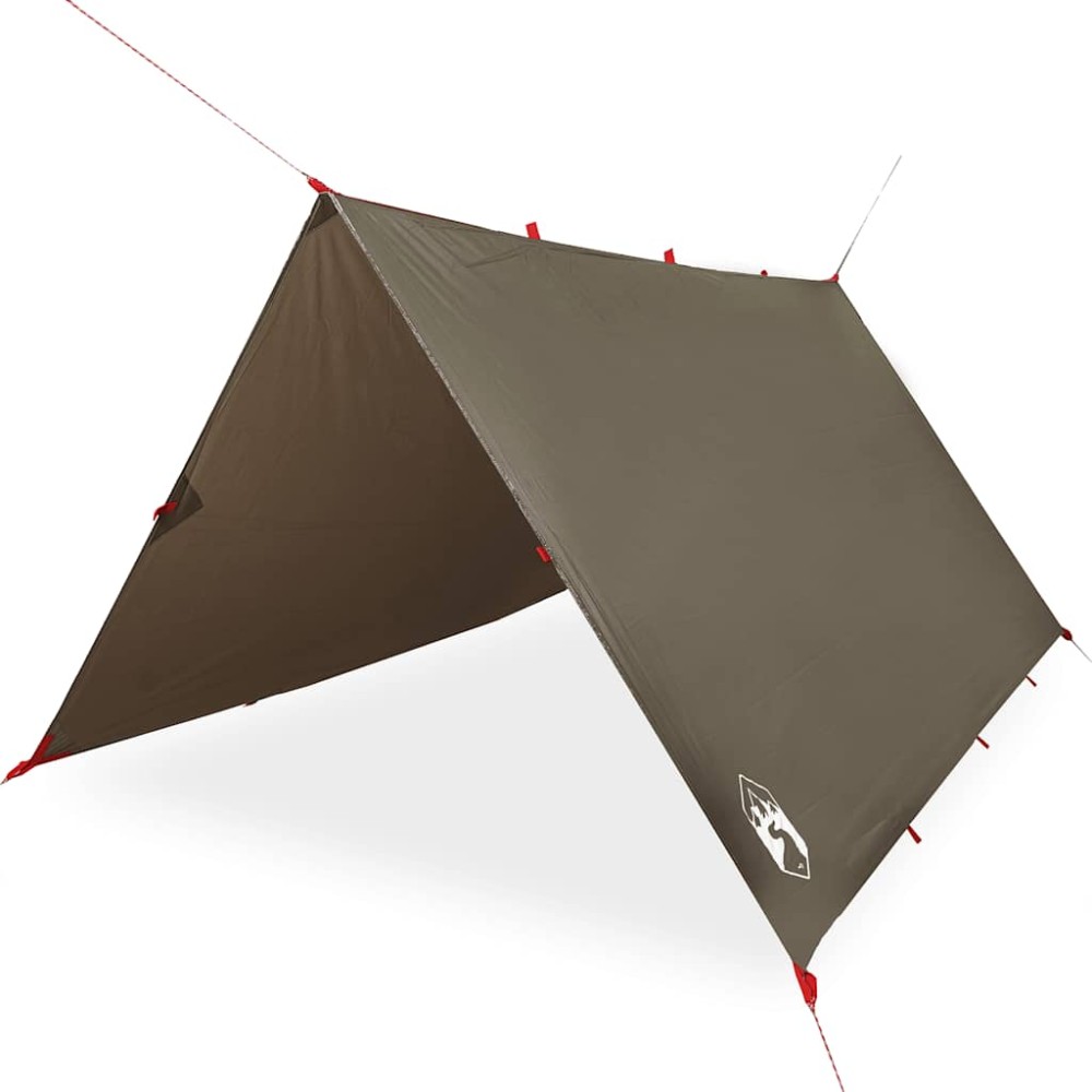 vidaXL Prelată de camping, maro, 306x306 cm, impermeabilă