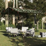 vidaXL Prelată de camping, camuflaj, 306x306 cm, impermeabilă vidaXL Prelată de camping, camuflaj, 306x306 cm, impermeabilă