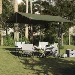 vidaXL Prelată de camping, verde măsliniu, 366x306 cm, impermeabilă