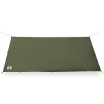 vidaXL Prelată de camping, verde măsliniu, 366x306 cm, impermeabilă