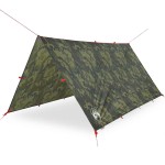 vidaXL Prelată de camping, camuflaj, 366x306 cm, impermeabilă