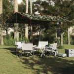 vidaXL Prelată de camping, camuflaj, 366x306 cm, impermeabilă