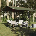 vidaXL Prelată de camping, verde măsliniu, 406x306 cm, impermeabilă