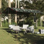 vidaXL Prelată de camping, camuflaj, 406x306 cm, impermeabilă