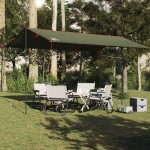 vidaXL Prelată de camping, verde măsliniu, 506x306 cm, impermeabilă