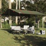 vidaXL Prelată de camping, verde măsliniu, 451x420 cm, impermeabilă