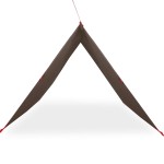 vidaXL Prelată de camping, maro, 451x420 cm, impermeabilă
