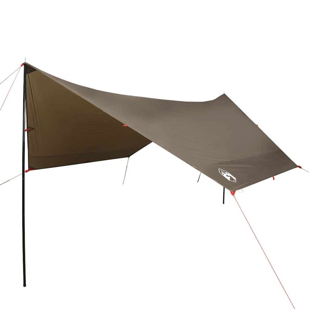 vidaXL Prelată de camping, maro, 438x376x212 cm, impermeabilă
