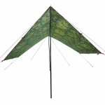 vidaXL Prelată de camping, camuflaj, 438x376x212 cm, impermeabilă