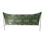 vidaXL Prelată de camping, camuflaj, 438x376x212 cm, impermeabilă