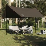 vidaXL Prelată de camping, maro, 462x306x211 cm, impermeabilă