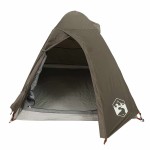 vidaXL Cort de camping cupolă pentru 2 persoane, maro, impermeabil