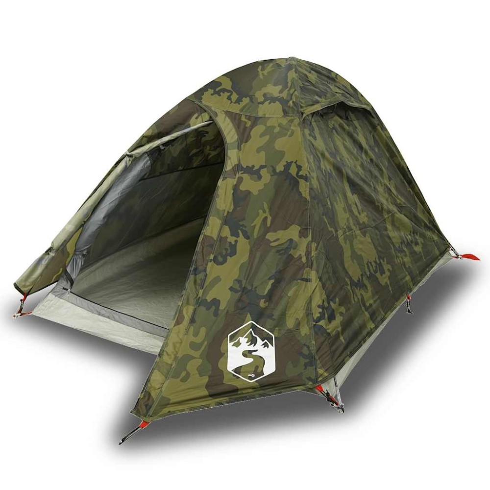 vidaXL Cort de camping cupolă pentru 2 persoane, camuflaj, impermeabil