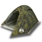 vidaXL Cort de camping cupolă pentru 2 persoane, camuflaj, impermeabil