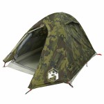 vidaXL Cort de camping cupolă pentru 2 persoane, camuflaj, impermeabil