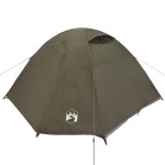 vidaXL Cort de camping cupolă pentru 3 persoane, maro, impermeabil