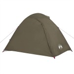vidaXL Cort de camping cupolă pentru 3 persoane, maro, impermeabil