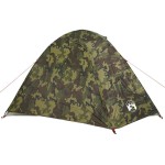 vidaXL Cort de camping cupolă pentru 3 persoane, camuflaj, impermeabil