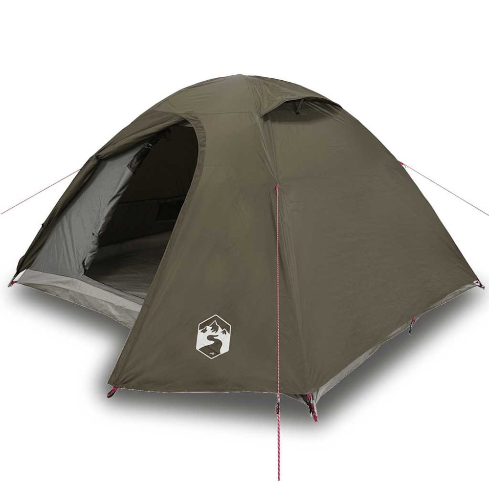 vidaXL Cort de camping cupolă pentru 4 persoane, maro, impermeabil