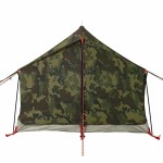 vidaXL Cort camping pentru 2 persoane, camuflaj, impermeabil