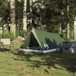 vidaXL Cort de camping pentru 2 persoane, verde măsliniu, impermeabil