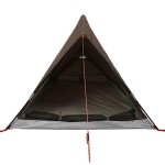vidaXL Cort de camping pentru 2 persoane, maro, impermeabil