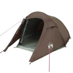 vidaXL Cort de camping tunel pentru 3 persoane, maro, impermeabil vidaXL Cort de camping tunel pentru 3 persoane, maro, impermeabil