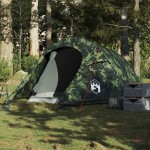 vidaXL Cort de camping tunel pentru 3 persoane, camuflaj, impermeabil vidaXL Cort de camping tunel pentru 3 persoane, camuflaj, impermeabil