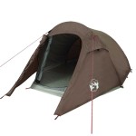 vidaXL Cort de camping tunel pentru 2 persoane, maro, impermeabil vidaXL Cort de camping tunel pentru 2 persoane, maro, impermeabil
