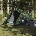 vidaXL Cort de camping tunel pentru 2 persoane, camuflaj, impermeabil vidaXL Cort de camping tunel pentru 2 persoane, camuflaj, impermeabil