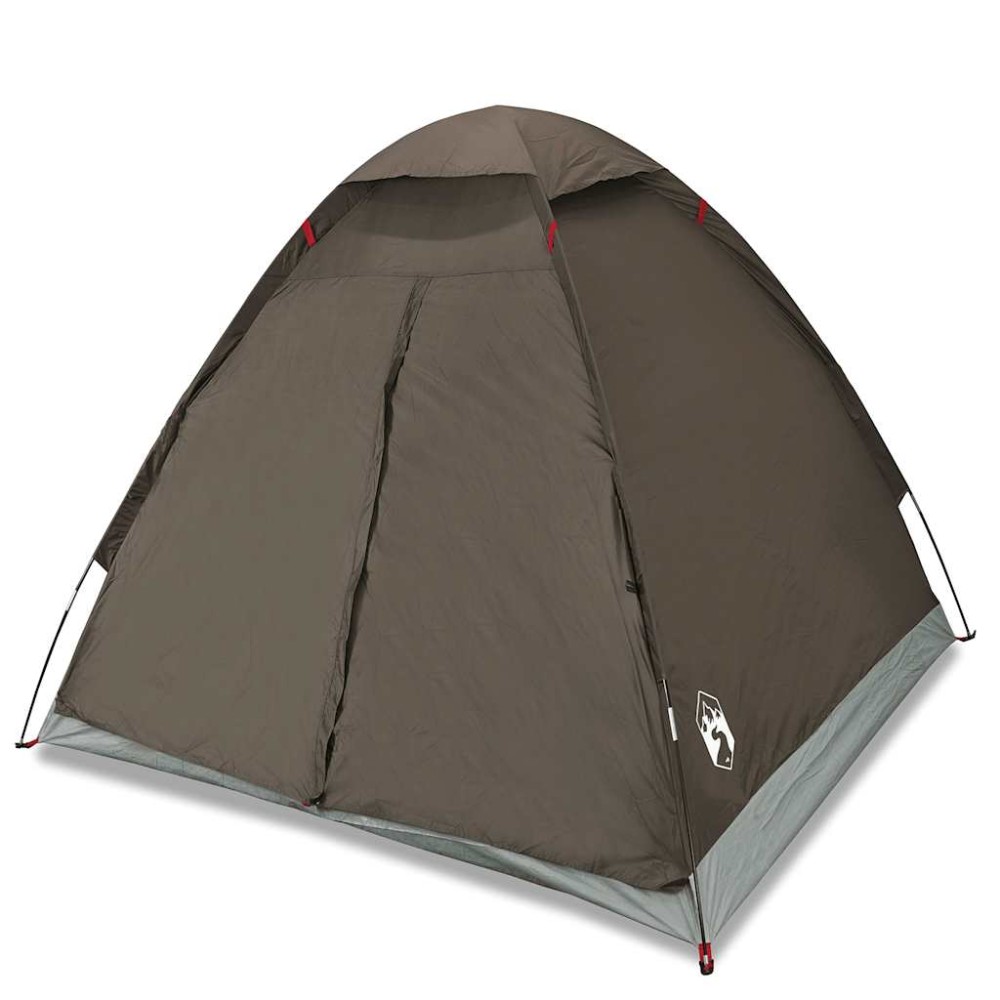 vidaXL Cort de camping cupolă pentru 2 persoane, maro, impermeabil