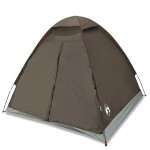 vidaXL Cort de camping cupolă pentru 2 persoane, maro, impermeabil