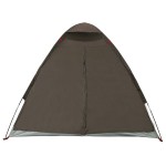 vidaXL Cort de camping cupolă pentru 2 persoane, maro, impermeabil