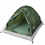 vidaXL Cort de camping cupolă pentru 2 persoane, camuflaj, impermeabil