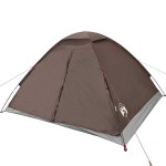 vidaXL Cort de camping cupolă pentru 4 persoane, maro, impermeabil