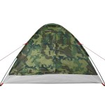 vidaXL Cort de camping cupolă pentru 4 persoane, camuflaj, impermeabil