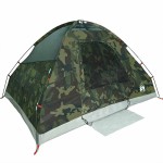 vidaXL Cort de camping cupolă pentru 2 persoane, camuflaj, impermeabil