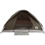 vidaXL Cort de camping cupolă pentru 4 persoane, maro, impermeabil